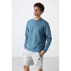 Tommy Life Orman Yeşili Basic O Yaka Rahat Form Erkek Sweatshirt - 88053