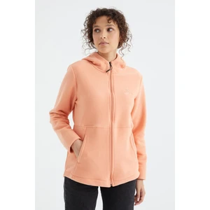 Tommy Life Kavun Içi Kapüşonlu Fermuarlı Rahat Form Kadın Polar Sweatshirt - 97233