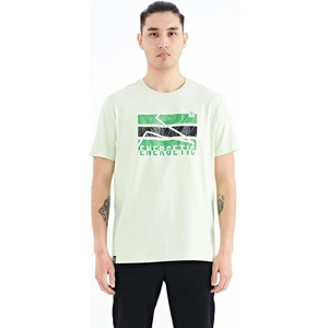 Tommy Life Açık Yeşil Yazı Baskılı O Yaka Standart Kalıp Erkek T-shirt - 88201