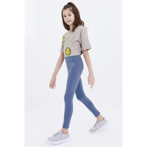 Tommy Life Petrol Yüksek Bel Dar Paça Kız Çocuk Tayt  - 75047