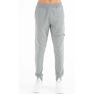 Tommy Life Gri Melanj Gizli Diz Cep Detaylı Standart Kalıp Erkek Joger Eşofman Alt - 84958