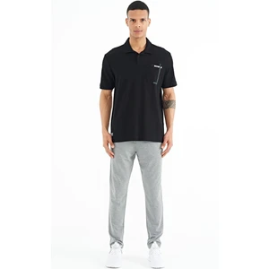 Tommy Life Gri Melanj Logo Nakış Detaylı Yan Cepli Standart Kalıp Erkek Eşofman Alt - 84967