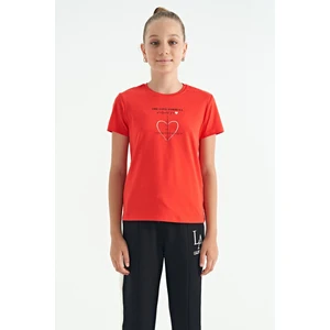 Tommy Life Fiesta O Yaka Baskı Detaylı Rahat Kalıp Kız Çocuk T-Shirt - 75129