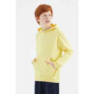 Tommy Life Sarı Kapüşonlu Basic Erkek Çocuk Sweatshirt - 11181