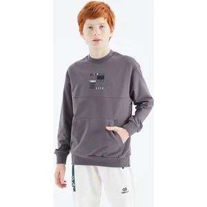 Tommy Life Koyu Gri Baskılı Erkek Çocuk Sweatshirt - 11175