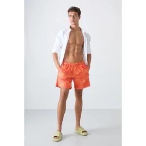 Tommy Life Oranj Hızlı Kuruyan Standart Fit Erkek Deniz Şortu - 81267