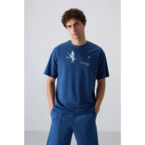 Tommy Life Parlament Pamuklu Kalın Yumuşak Dokulu Oversize Fit Baskılı Erkek T-Shirt - 88344