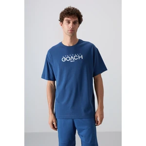 Tommy Life Parlament Pamuklu Kalın Yumuşak Dokulu Oversize Fit Baskılı Erkek T-Shirt - 88329