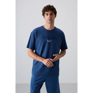 Tommy Life Parlament Pamuklu Kalın Yumuşak Dokulu Oversize Fit Baskılı Erkek T-Shirt - 88328