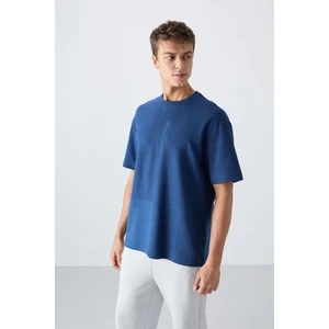 Tommy Life Parlament Pamuklu Kalın Yüzeyi Dokulu Oversize Fit Basic Erkek T-Shirt - 88337