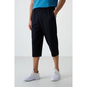 Tommy Life Lacivert Pamuklu Yumuşak Dokulu Standart Fit Nakışlı Erkek Kapri - 83102