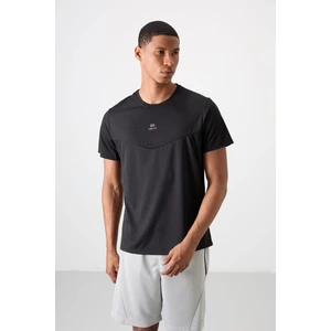 Tommy Life Siyah Polyester Nefes Alan Dokulu İnce Esnek Standart Fit Erkek Performans T-Shirt - 88391