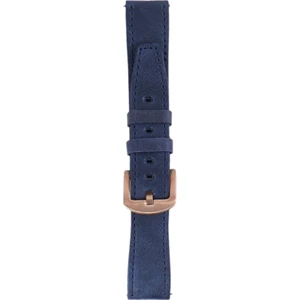 LW38-43 20 mm Hakiki Deri Spor Lacivert Kordon Gold Toka