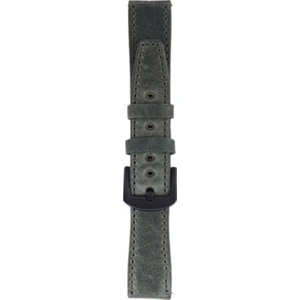 LW38-43 20 mm Hakiki Deri Spor Yeşil Kordon Siyah Toka