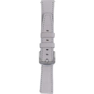 LW38-43 20 mm Hakiki Deri Kroko Krem Kordon Silver Toka