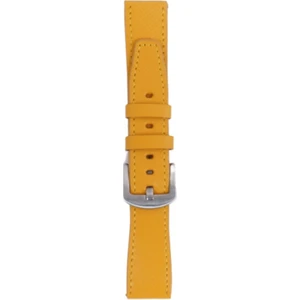 LW38-43 20 mm Hakiki Deri Safiano Sarı Kordon Silver Toka