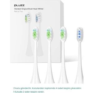 Diş Fırçası Yedek Başlık 4 Adet (Pluzz Markasıyla Uyumludur)
