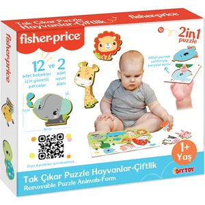 Fisher-Price Diytoy Tak Çıkar Puzzle Hayvanlar-Çiftlik