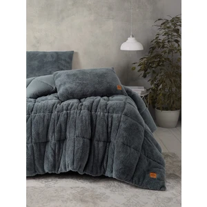 Cotton Box Çift Kişilik Peluş Yorgan Seti Gri 195X215 cm