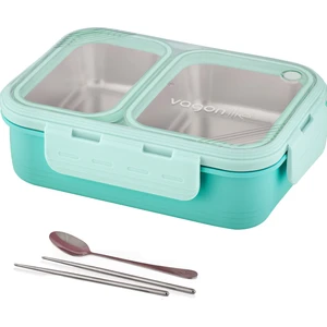 Lunch Box 700 ml Tek Kat Iki Bölmeli Metal Kaşıklı Yeni Nesil Sefer Tası