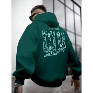 Erkek Yeşil  Ny Life  Baskılı Sweatshirt
