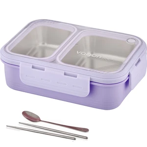 Lunch Box 700 ml Tek Kat Iki Bölmeli Metal Kaşıklı Yeni Nesil Sefer Tası