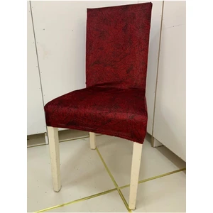 Kadife Hakı Yeşili Siyah Damar Desenli Sandalye Kılıfı Dijital Baskılı 1 Adet Standart Tekli Örtü