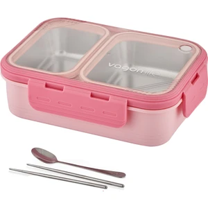 Lunch Box 700 ml Tek Kat Iki Bölmeli Metal Kaşıklı Yeni Nesil Sefer Tası