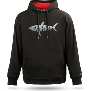 Köpekbalığı Gücü Tasarım Kapşonlu Sweatshirt