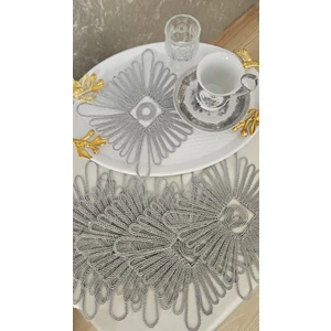 Zesa Home 6 Lı Kahve Yanı Şık Sunum Peçeteleri Tül Güpürlü