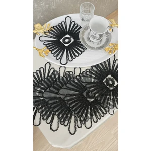Zesa Home 6 Lı Kahve Yanı Şık Sunum Peçeteleri Tül Güpürlü