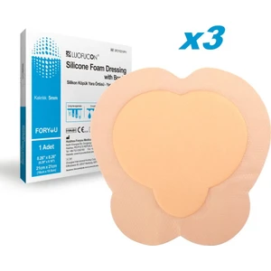 Silikon Yapışkanlı Köpük Sakrum Örtü Bası ve Yatak Yarası 21X21CM 3'lü Paket