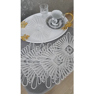 Zesa Home 6 Lı Kahve Yanı Şık Sunum Peçeteleri Tül Güpürlü