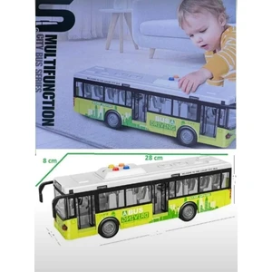 Oyuncak Otobüs Kapıları Açılan Sesli Işıklı Yolcu Seyahat Otobus 28 cm Kırılmaz Bus