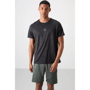 Tommy Life Tommy Life  Siyah Polyester Nefes Alan Jakarlı Ince Esnek Standart Fit Erkek Performans T-Shirt - 88397
