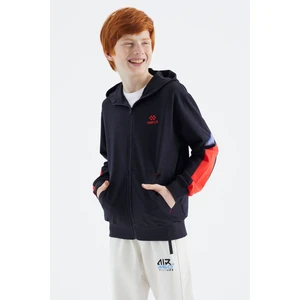 Tommy Life Tommy Life  Lacivert Fermuarlı Erkek Çocuk Sweatshirt - 11180