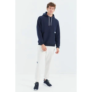 Tommy Life Ekru Bağcıklı Şerit Detaylı Rahat Kalıp Erkek Eşofman Alt - 82100