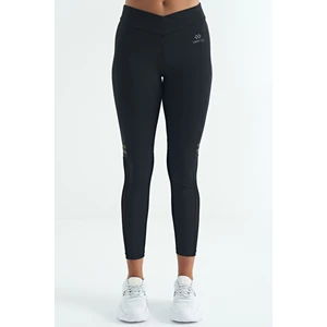 Tommy Life Tommy Life  Siyah Renk Bloklu Fileli Yüksek Bel Slim Fit Dalgıç Kumaş Kadın Tayt - 94632