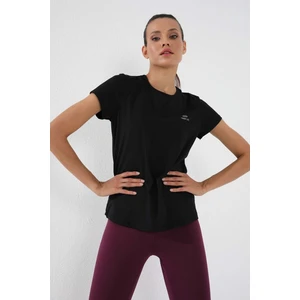 Tommy Life Tommy Life  Siyah Kadın Basic Kısa Kol Standart Kalıp O Yaka T-Shirt - 97144
