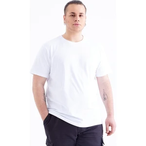 Tommy Life Tommy Life  Beyaz Basic Kısa Kol O Yaka Erkek Büyük Beden T-Shirt - 88072