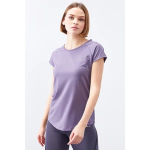 Tommy Life Tommy Life  Eflatun Kadın Sırt Pencereli Kısa Kol Standart Kalıp O Yaka T-Shirt - 97101