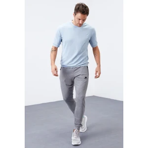 Tommy Life Tommy Life  Gri Melanj Erkek Fermuar Cepli Standart Kalıp Jogger Eşofman ALT-84651