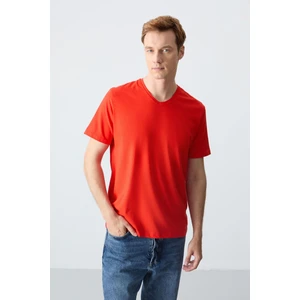 Tommy Life Tommy Life  Fiesta Erkek Basic Kısa Kol Standart Kalıp V Yaka T-Shirt - 87912