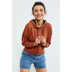 Tommy Life Tommy Life  Tarçın Kadın Uzun Kol Rahat Form Kapüşonlu Kadın Sweatshirt-97115