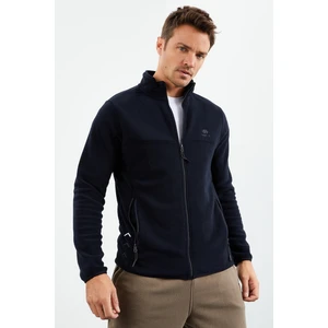 Tommy Life Tommy Life  Lacivert Erkek Fermuarlı Sweatshirt Slim Fit Dik Yaka Polar-87270