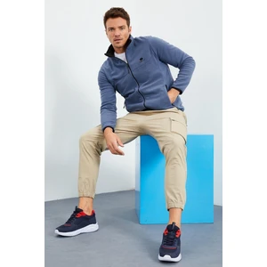 Tommy Life Tommy Life   Petrol Erkek Yazı Nakışlı Dik Yaka Fermuarlı Standart Kalıp Sweatshirt Polar - 87992