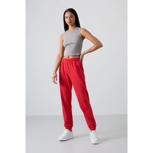 Tommy Life Tommy Life  Kırmızı Kadın Cepli Yüksek Bel Standart Kalıp Lastik Paça Eşofman Alt-94583