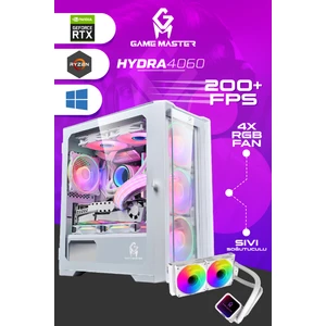 Game Master Hydra 4060 Ryzen 5 5600 Cpu 16GB 3200MHZ Ram 512GB Nvme M.2 SSD RTX4060 240MM Sıvı Soğutuculu Gaming Pc Masaüstü Oyuncu Bilgisayarı
