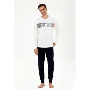 U.S. Polo Assn. Erkek Ekru Pijama Takım 50301720-VR019