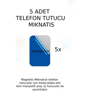 Telefon Araç Içi Tutucu Stant Metal Plaka Magnetic Mıknatıslı Tutucular Için Metal Saç Seti 3m (5Adet Kare)
